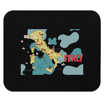 Discover City Illustrations Italy World Map Travel Map Mouse Pads