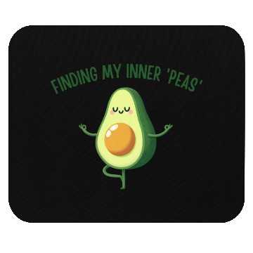 Discover Avocado Yoga - Finding My Inner 'Peas' Design Mouse Pads