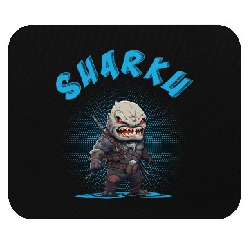 Discover Chibi Sharku Warrior Mouse Pads