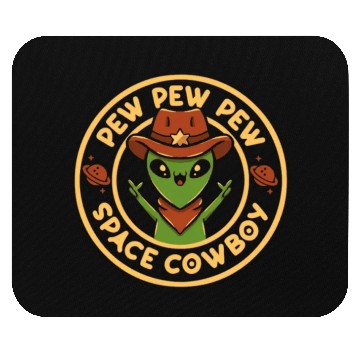 Discover Pew pew pew space cowboy Mouse Pads