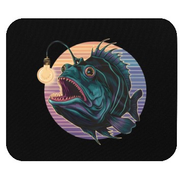 Discover Anglerfish Vintage for Men Women Kid Fish Lover Mouse Pads