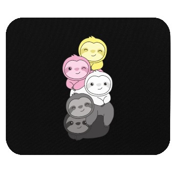 Discover Queerplatonic Flag Pride Lgbtq Cute Sloth Mouse Pads