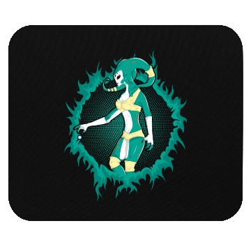 Discover Alien With Halftone Background Mouse Pads