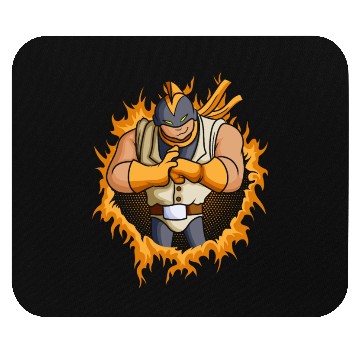 Discover The Warrior With Halftone Background Mouse Pads