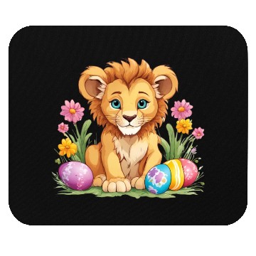 Discover Easter Lion: Vibrant & Adorable Spring Design Mouse Pads