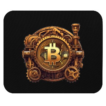 Discover Steampunk Bitcoin Digital Currency Crypto Coin Mouse Pads