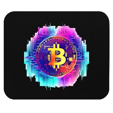 Discover Vaporwave Bitcoin Digital Currency Coin Crypto Tra Mouse Pads