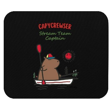 Discover Captain Capy: Nautical Capybara Canoe Adventure Mouse Pads