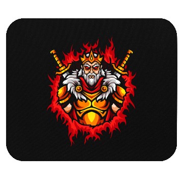 Discover Monarch With Halftone Fire Background Mouse Pads