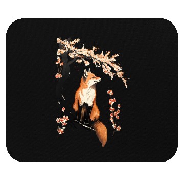 Discover Fox & Sakura: Wildlife and Spring Scenery Cherry Mouse Pads