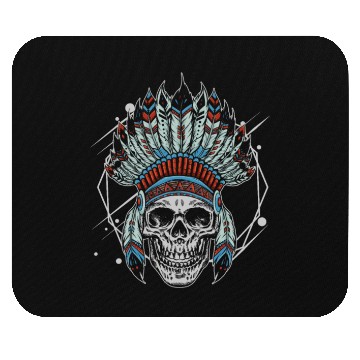 Discover Indigenous Native American Skull Head Mouse Pads