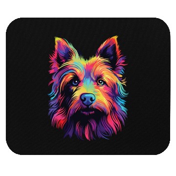 Discover Watercolor Colorful Australian Terrier Mouse Pads