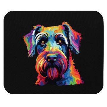 Discover Watercolor Colorful Standard Schnauzer Mouse Pads