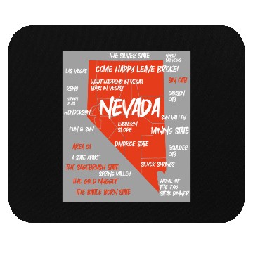 Discover Nevada map design Mouse Pads