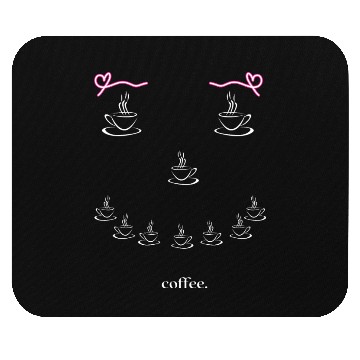 Discover Smiling Coffee Face Mouse Pads