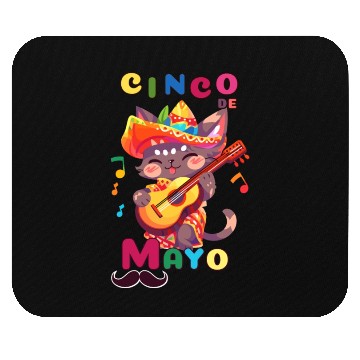 Discover Cinco de Mayo cat with Guitar Mouse Pads