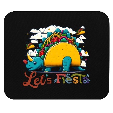 Discover Let's Fiesta , Cinco de mayo with TacoSaurus Mouse Pads