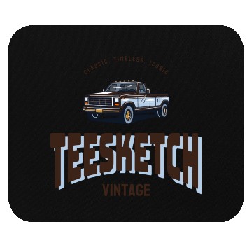 Discover retro car with teesketch logo | old school Mouse Pads