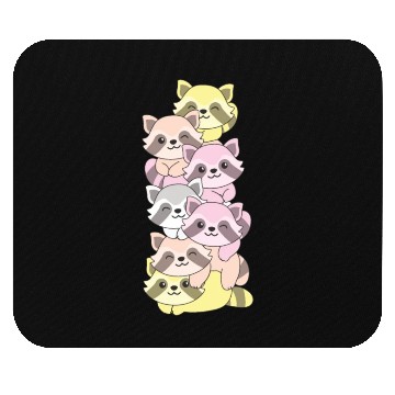 Discover Pangender Flag Pride Lgbtq Cute Raccoon Stack Mouse Pads