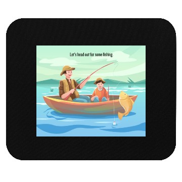 Discover Fishing Adventure Design Mouse Pads
