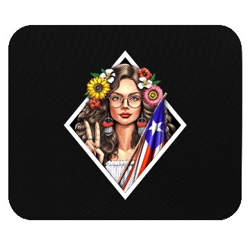 Discover Boricua Puerto Rico Girl Mouse Pads