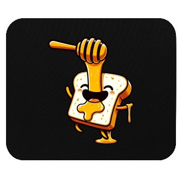 Discover Toast with Honey Beekeeper Bee Honey Mouse Pads