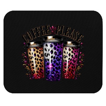 Discover Coffee Please Leopard Cups by TrendLaunch Mouse Pads