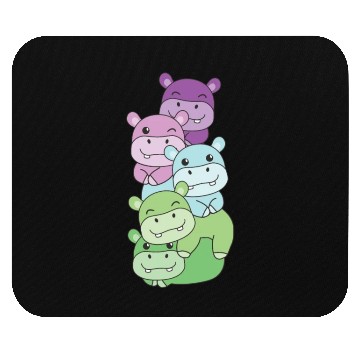 Discover Toric Flag Pride Lgbtq Cute Hippo Mouse Pads