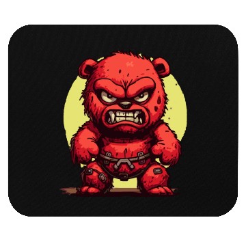 Discover Angry Stuffed Bear Mouse Pads