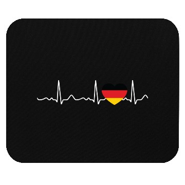 Discover Germany - heartbeat, pulse, heart line, ECG Mouse Pads