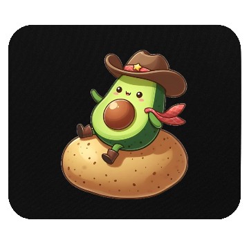 Discover Avocado Cowboy Potato Rider Mouse Pads