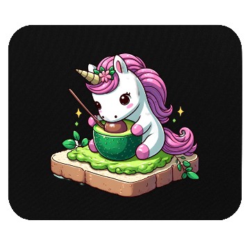 Discover Unicorn's Avocado Toast Mouse Pads
