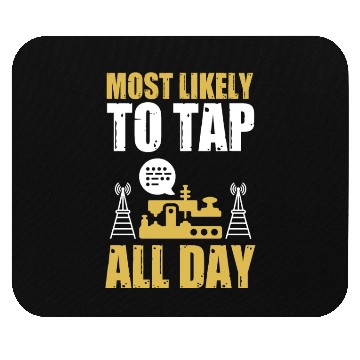 Discover Morse Code ham radio operator Mouse Pads