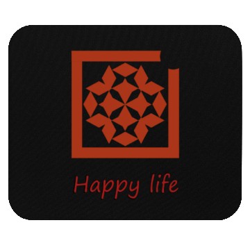 Discover Happy life Winter design Mouse Pads