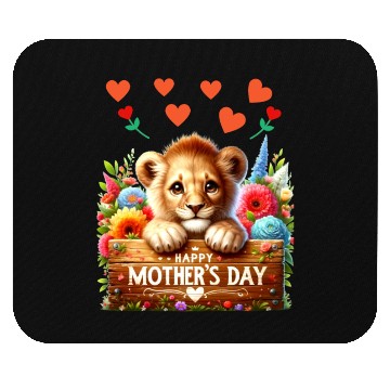 Discover Happy Mothers Day Baby Lion Mouse Pads