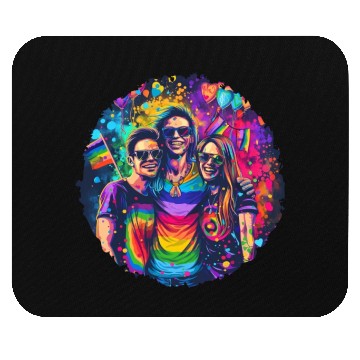 Discover Rainbow Connection Embrace ,Happy Pride Mouse Pads