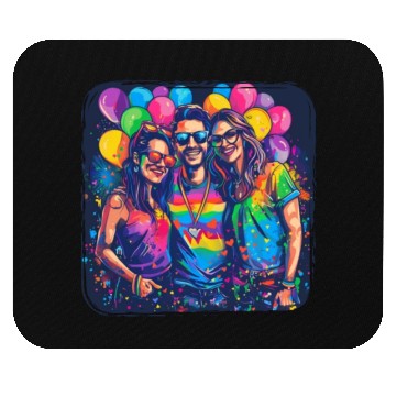 Discover Rainbow Connection Embrace ,Happy Pride Mouse Pads