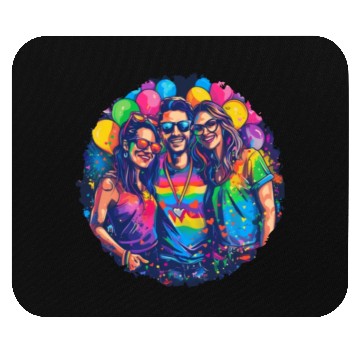 Discover Rainbow Connection Embrace ,Happy Pride Mouse Pads