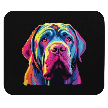 Discover Watercolor Colorful Neapolitan Mastiff Mouse Pads