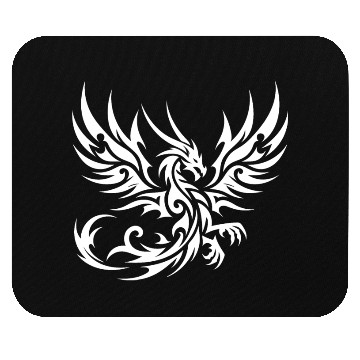 Discover Wild Tattoo Tribal Dragon With Wings Mouse Pads