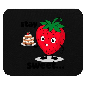 Discover strawberry smile remains sweet Mouse Pads