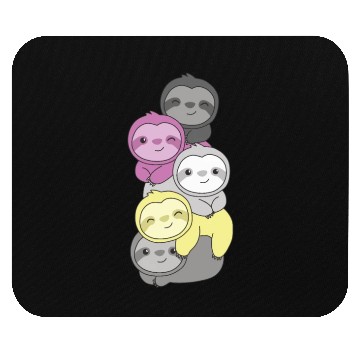 Discover Perigirl Flag Pride Lgbtq Cute Sloth Stack Mouse Pads