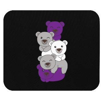 Discover Graysexual Flag Pride Lgbtq Cute Bear Mouse Pads