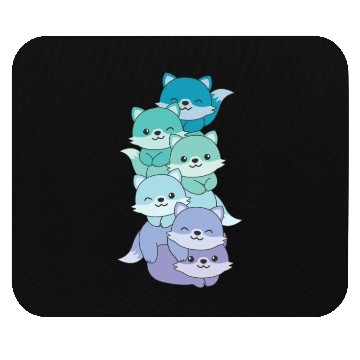 Discover Neptunic Flag Pride Lgbtq Cute Fox Pile Mouse Pads