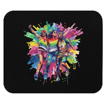 Discover Rainbow Connection Embrace ,Happy Pride Mouse Pads