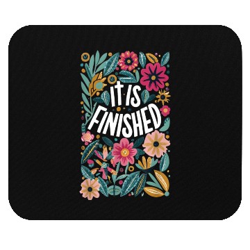 Discover Easter Christian Flowers It is Finished Resurrect Mouse Pads