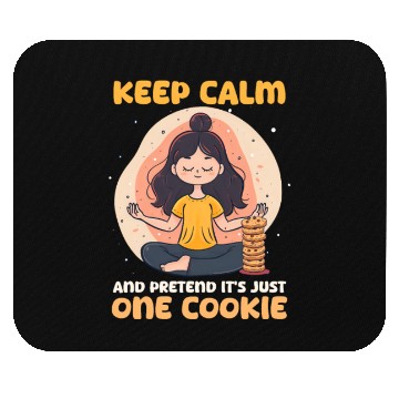 Discover Cookie Lover Keep Calm Pretend Just One Cookie Mouse Pads