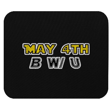 Discover may 4th be with you YELLOW GRUNGE Mouse Pads