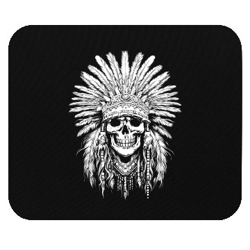 Discover Indigenous Native American Skull Head Mouse Pads