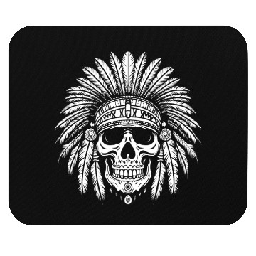Discover Indigenous Native American Skull Head Mouse Pads